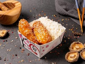 Pui Caramelizat + 1 sos